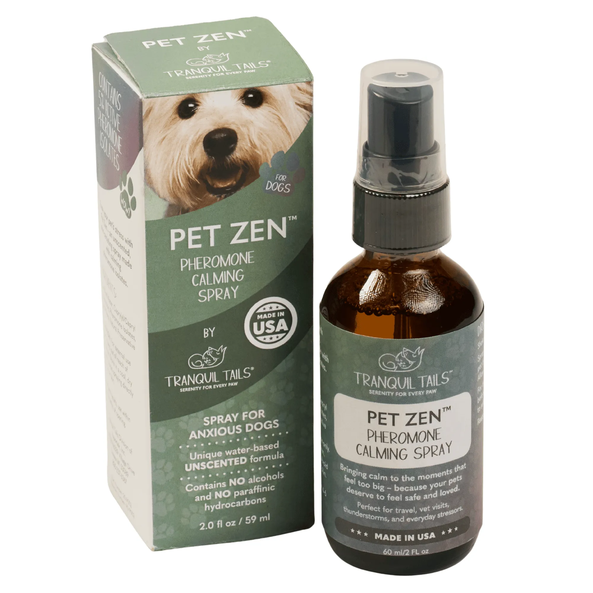 Pet Zen Pheromone Calming Spray for Dogs - Tranquil Tails