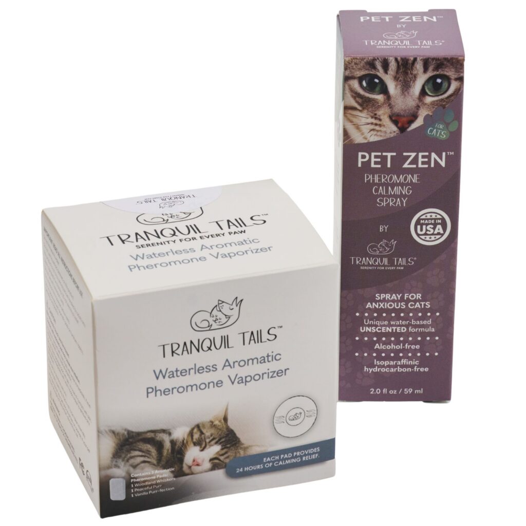 Cat calming diffuser and pheromone spray